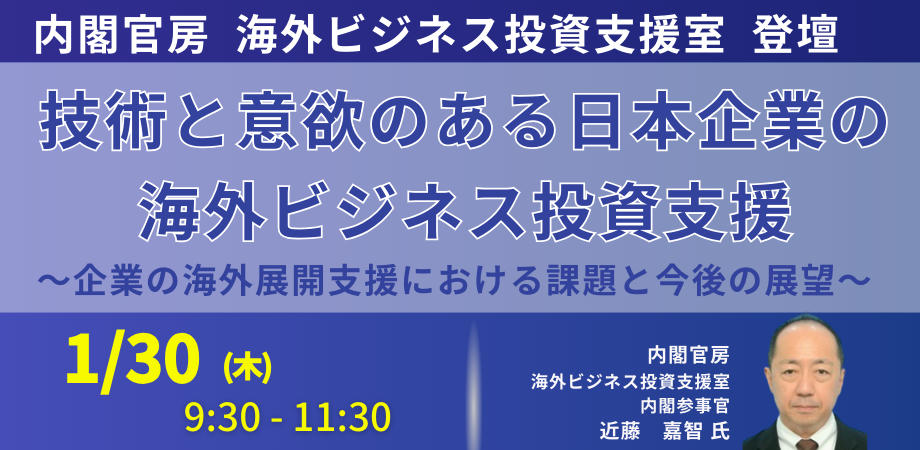 政府の海外ビジネス投資支援施策