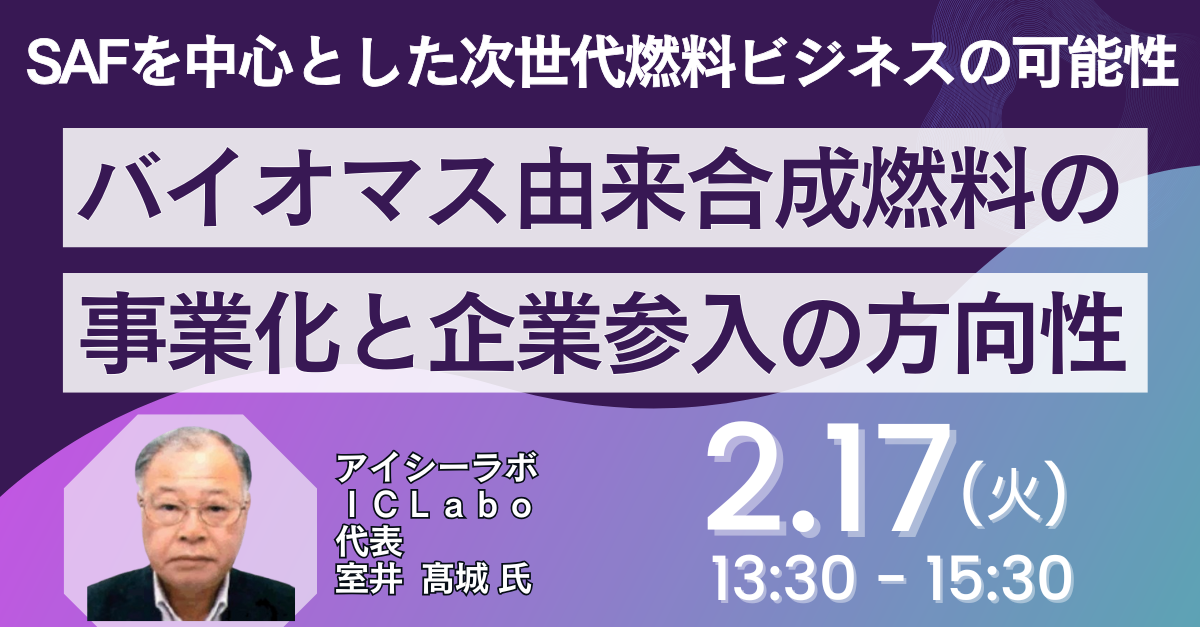 バイオマス由来合成燃料の事業化